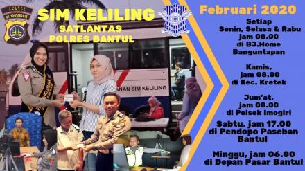 Jadwal Keliling SIM Keliling Satlantas Polres Bantul